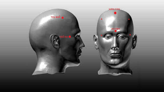 Точечный массаж против головной боли